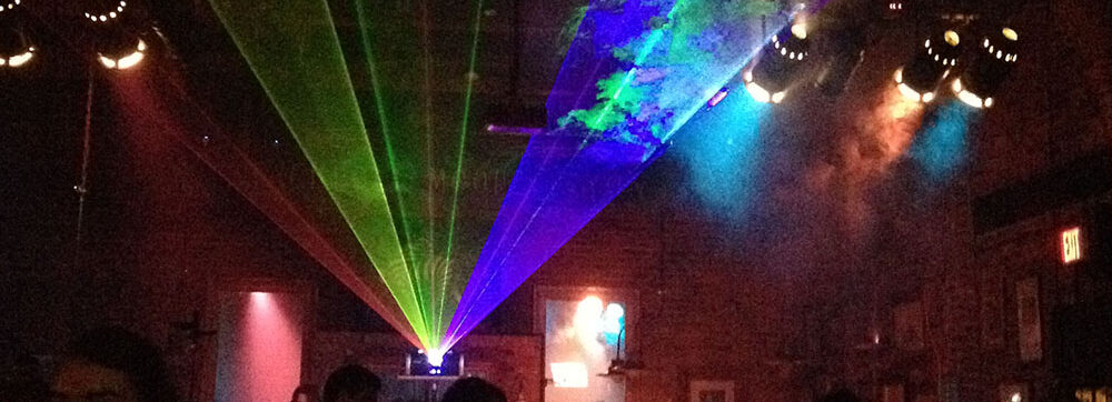 laser lights in a club