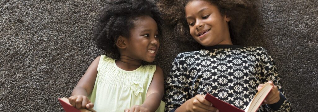 African children reading books