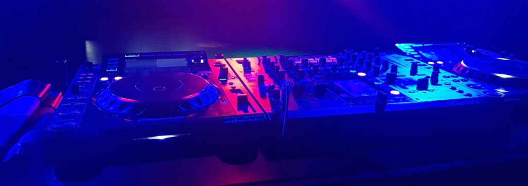 DJ booth at the night club