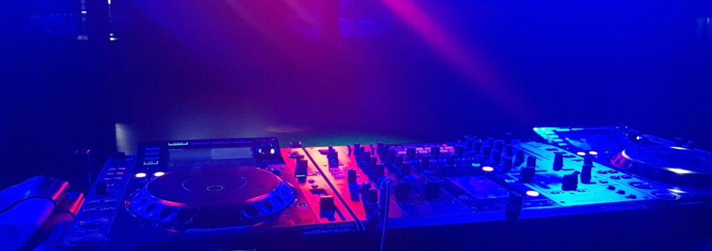 DJ booth at the night club