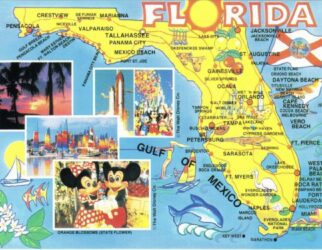 illustrated map of florida