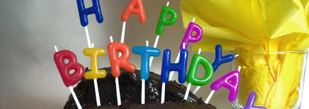 birthday cake with candles