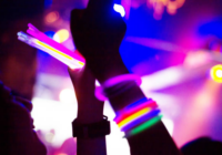 glow sticks on wrists